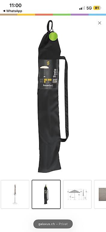 Glatz Ombrelloni: Sonnenschirm Suncomfort Glatz 180cm – Nuovo e nell'imballaggio originale da Dübendorf venduto da helenlisa 3