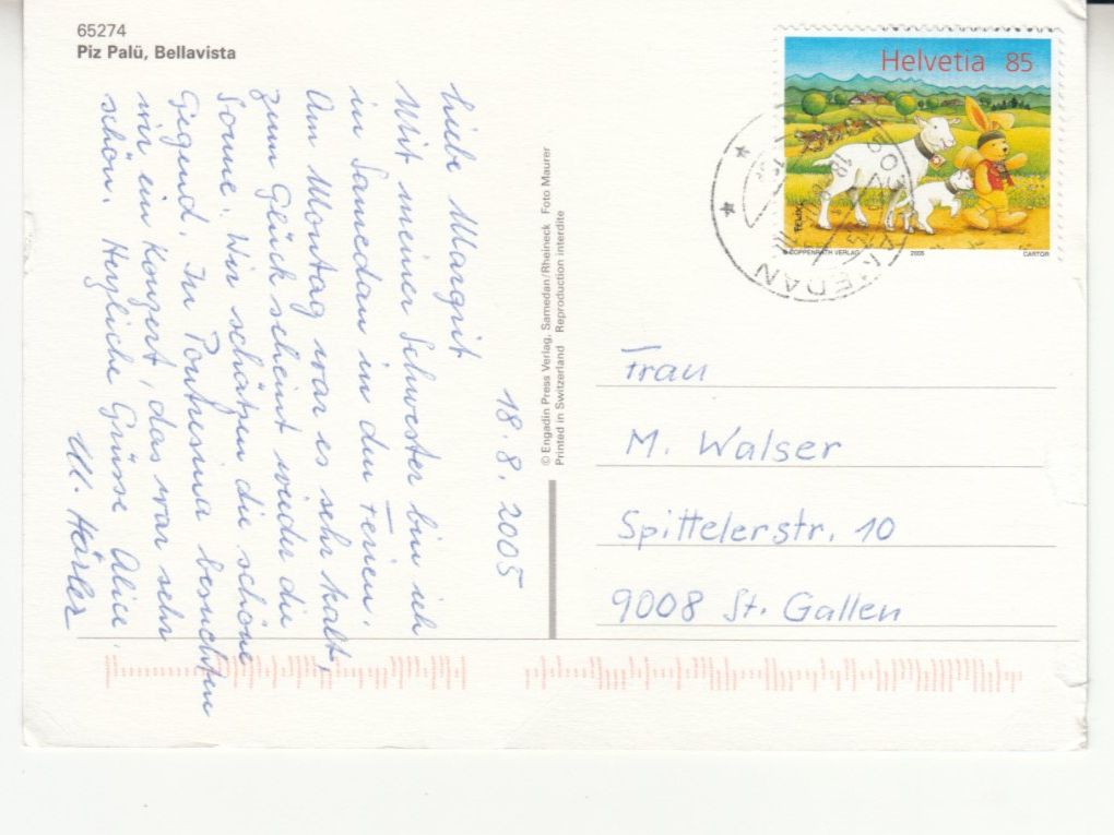 Cartoline postali: Piz Palü 2005 – Usato da Bürglen TG venduto da StampGraf 1
