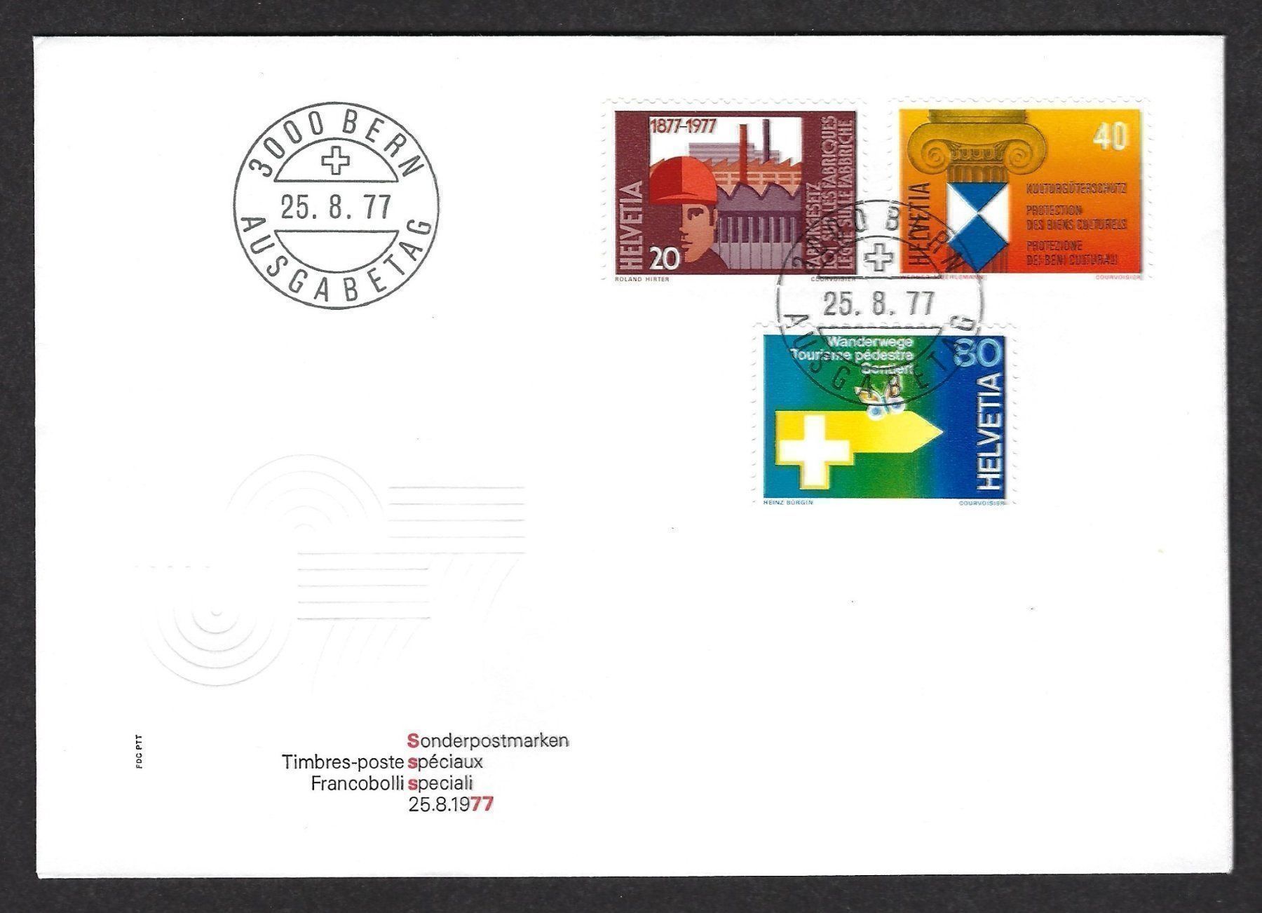 Alle Briefmarken: Sonderpostmarken 1977, Ersttagsbrief – Gebraucht aus Luzern von Einh0rn