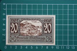 currency emergency money austria wolfsegg 20 heller 1921