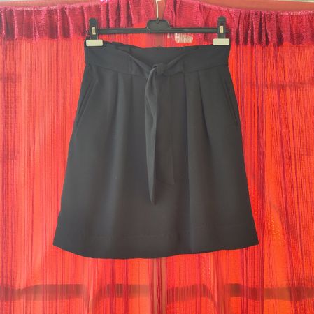 H&M Damen Rock Gr 36 | Schwarz | Business | Office | A-Linie