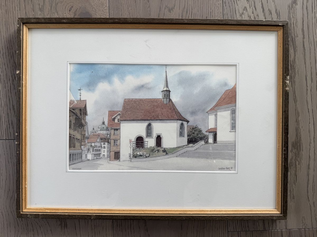 Gemälde: Christian Bisig Bild - Menzingen – Gebraucht aus Kriens von saintstone