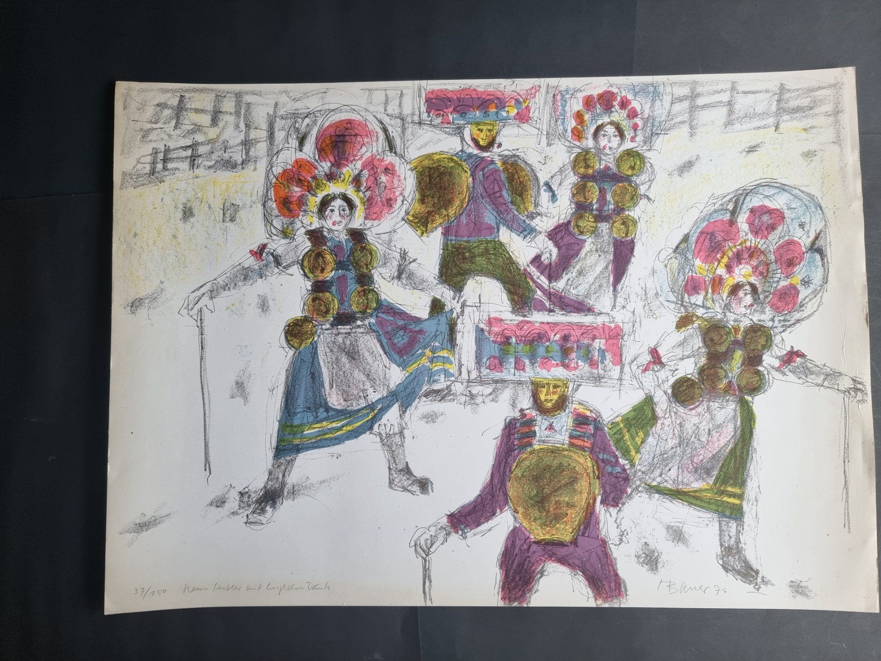 Arts picturaux & lithographies: HANS BAUER  LITHOGRAPHIE SIGNIET NUMMERIERT – D'occasion à Gersau par grafik-kunst 3