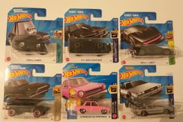 Hot Wheels Film/TV Autos 6 Stück Set 1