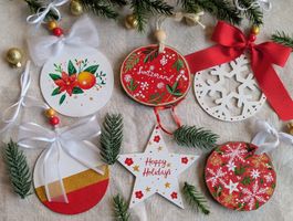 Handpainted Christmas Ornaments - Festive Holiday Decor!