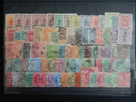 Indien Lot mit alten Werten auf 10 grossen Steckkarten Lot I
