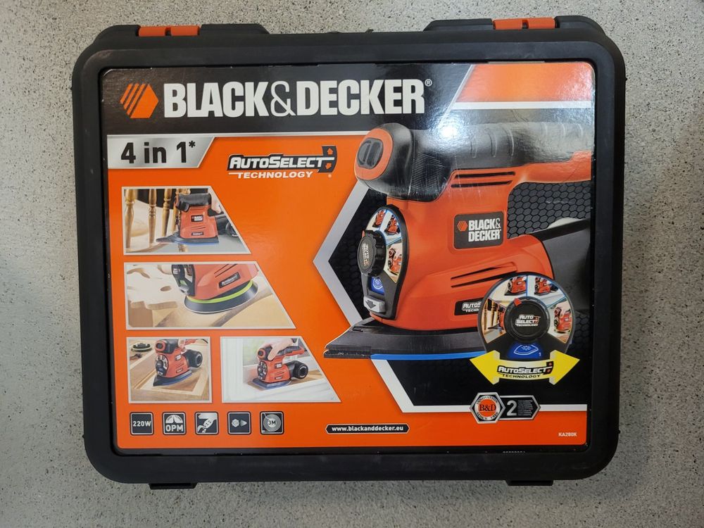 BLACK+DECKER KA280K Autoselect 4-in-1 Multischleifer Schleifer 220 W im Koffer main image 1