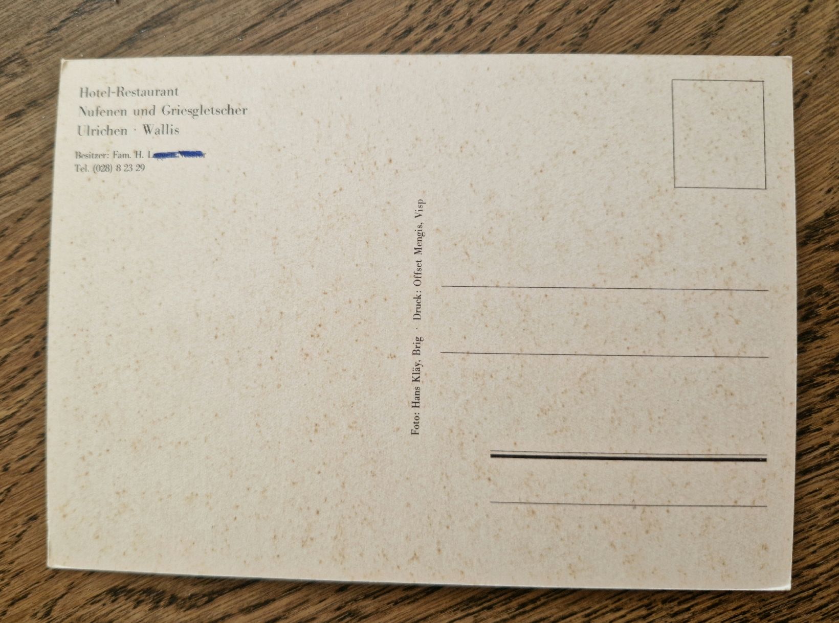Cartoline postali: Hotel-Restaurant Nufenen, Ulrichen – Usato da Ebikon venduto da Donar50 1