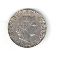 Pièce ancienne de 20 centimes - 1952