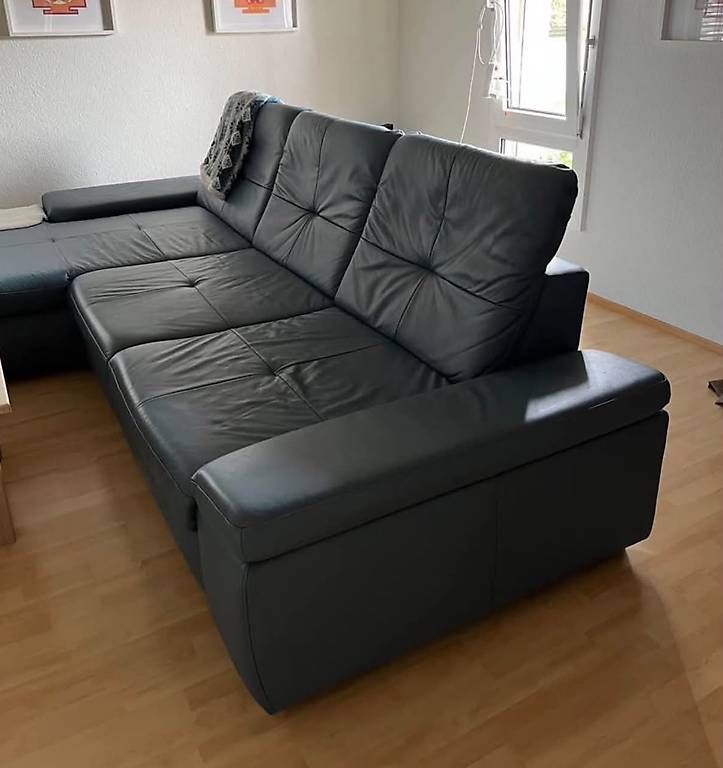 Sofas: Elegantes Ecksofa aus echtem Leder  mit Schlaffunktion – Gebraucht aus Luzern von hoh_z2mf 4
