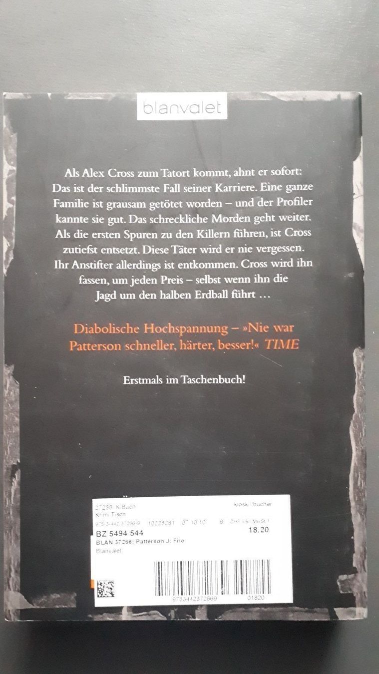 Bücher: James Patterson Fire – Gebraucht aus Basel von Alacant 1