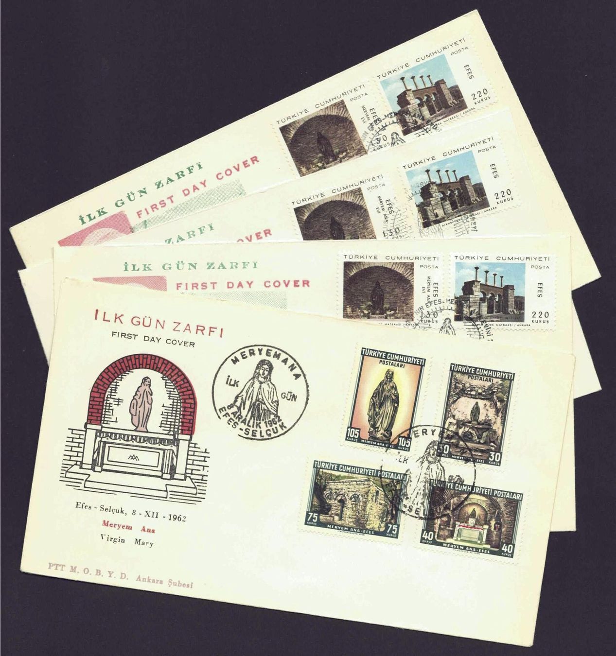 Tutti i francobolli: Türkei 4 FDC 1962/67, siehe Bild – Usato da Basel venduto da Pfefferschootte