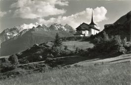 Zeneggen   VS  ob Visp  mit Mischabelgruppe    um 1953