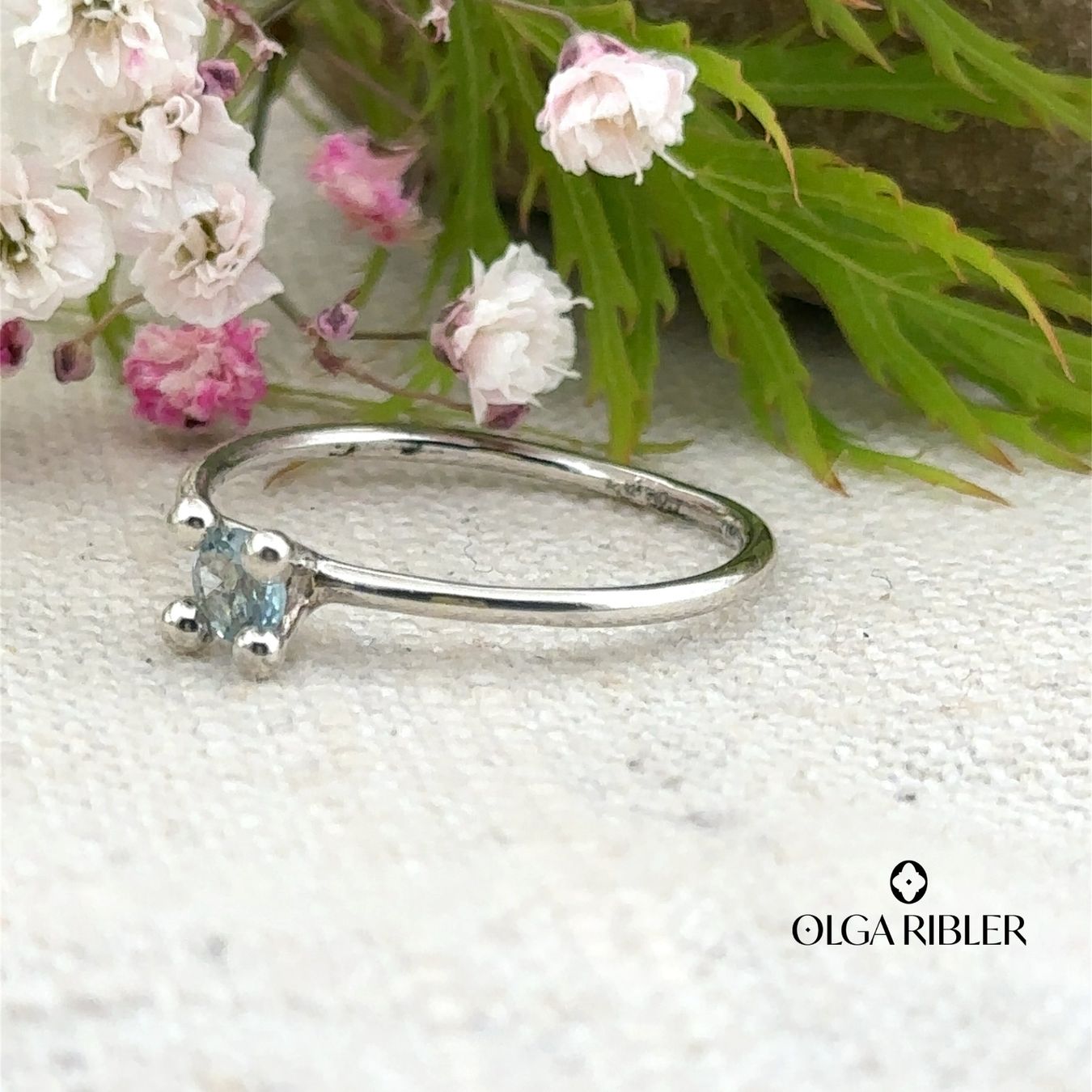Olga Ribler Anelli: Unikate Silber Ring 925 mit Blautopas  Grösse 58 – Nuovo (secondo la descrizione) da Luzern venduto da Schmuckoutlet 3