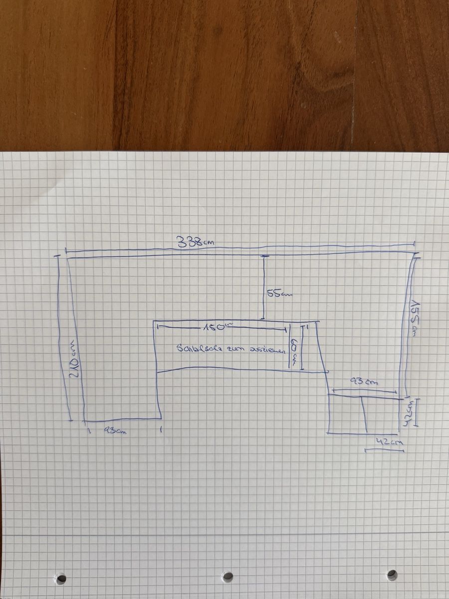 Sofas: U-Sofa Anthrazit mit Schlaffunktion + 2 Hocker – Gebraucht aus Weiach von DanielaCecillia 5