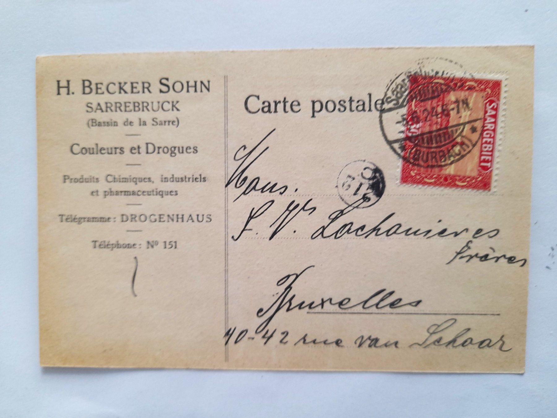 Alle Briefmarken: SAARGEBIET - 2 Bedarfsbelege 1924 – Gebraucht aus Uster von schepus23 2