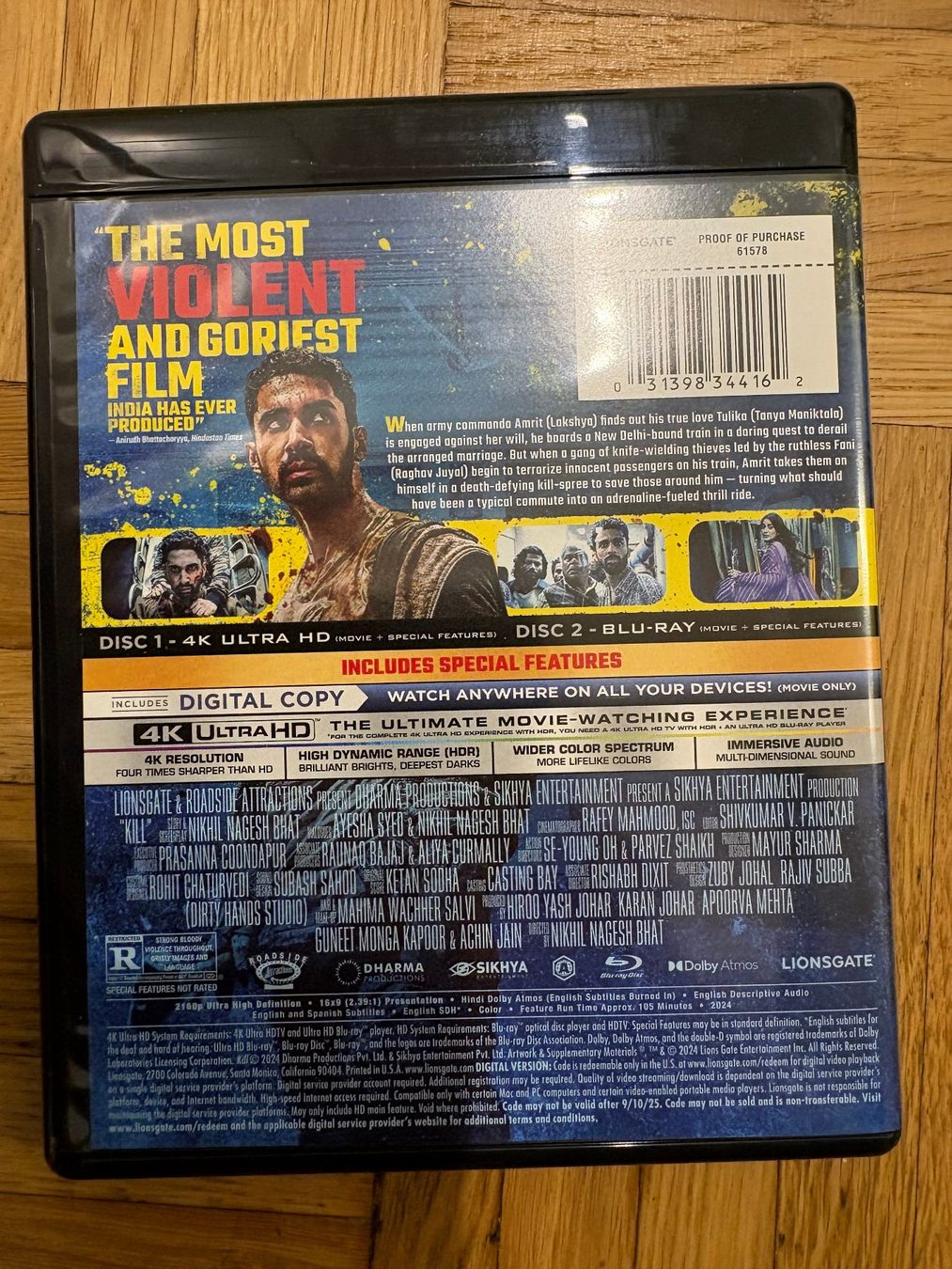 Tutti i DVDs: Kill - mit Slipcover - 4K UHD + Blu-ray – Nuovo (secondo la descrizione) da Zürich venduto da Malcom 4