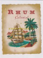 Etikette für Schnaps - Rhum Colonial /bd