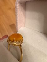 Milchbernstein Ring S925 vergoldet Grössenverstellbar wieneu