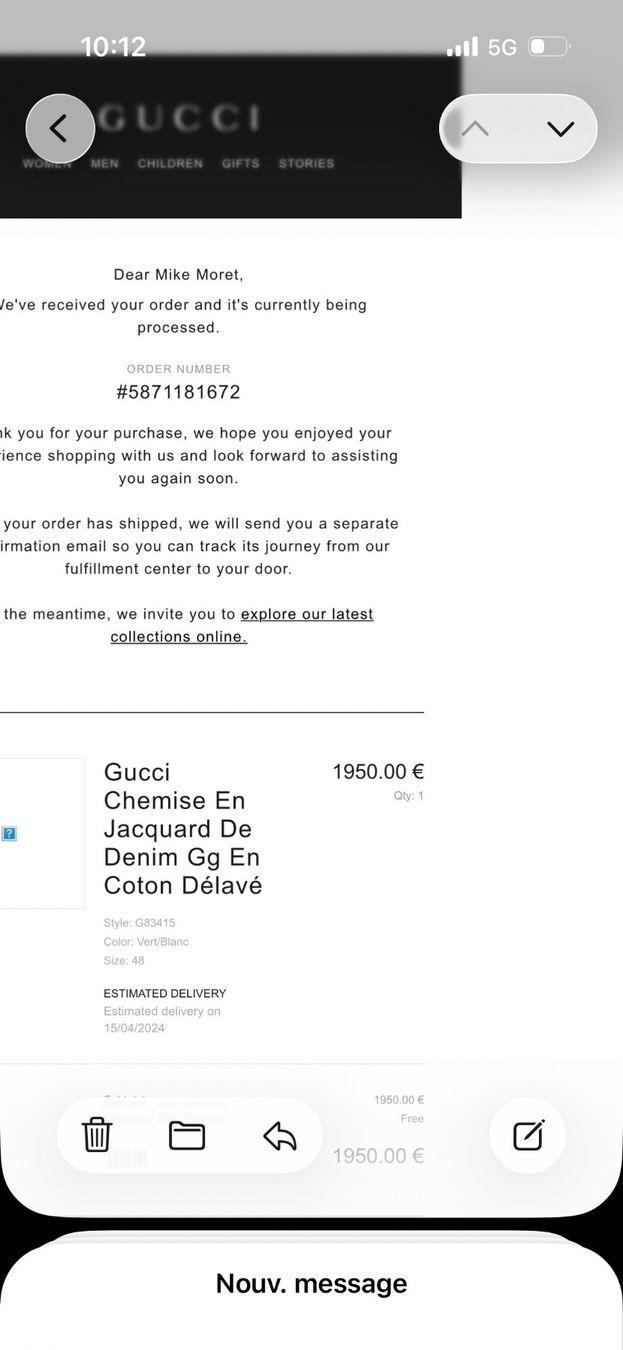 Gucci Giacche: GUCCI denim jacquard shirt – Nuovo (secondo la descrizione) da Genève venduto da rom_56hd 7