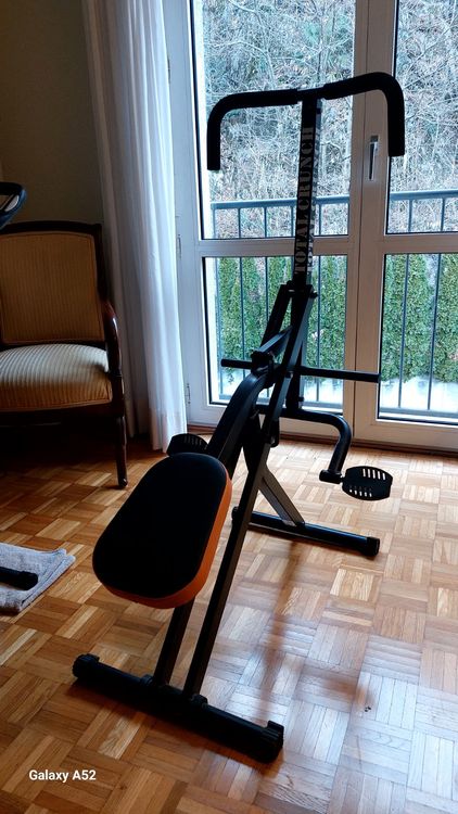 Macchina Total Crunch Pieghevole SPORTNOW - Per Allenamento Addominali E Corpo, Seduta Regolabile, Portata 100 Kg
