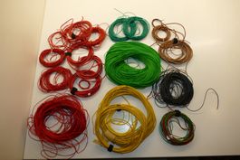 1-litzige Kabel in 6 Farben