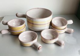 Set 6+1 ciotole in terracotta - anni '70 - Nuove
