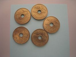 5 seltene Antike "Age Control" Jetons, Top Zustand!  (67)