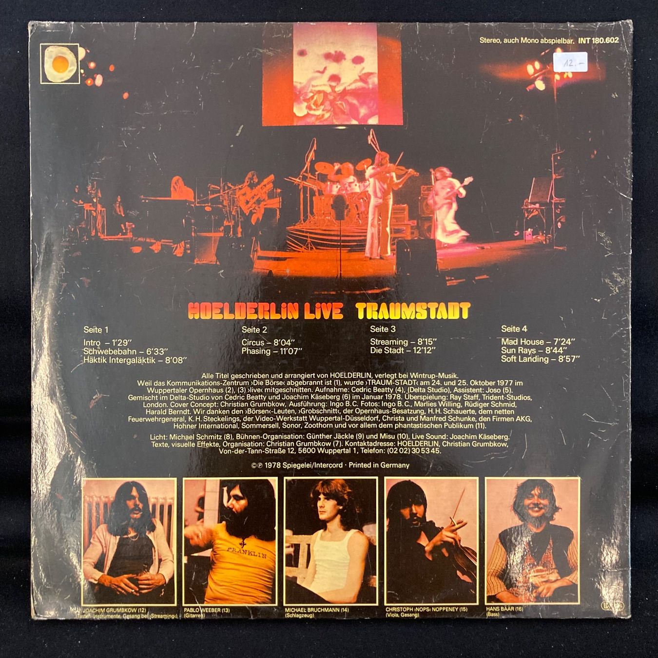 Dischi in vinile: Hoelderlin / Live Traumstadt – Usato da St.Gallen venduto da Out-take 1