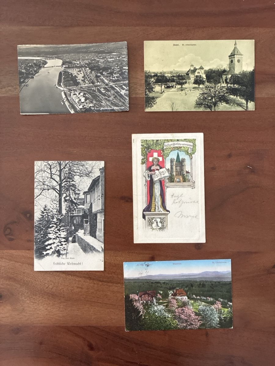 Cartoline postali: 10 Ansichtskarten Schweiz diverse von Basel – Usato da Oftringen venduto da Cla.vD.74 2