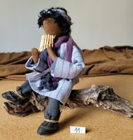 Schwarzenberger Krippenfiguren Hirt mit Panflöte 24cm N11