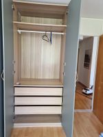 Kleiderschrank Pax, grau 3 Schubladen mit Kleiderstange