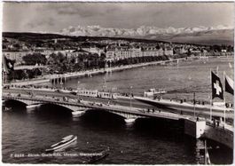 Zürich - Quaibrücke & Glarneralpen