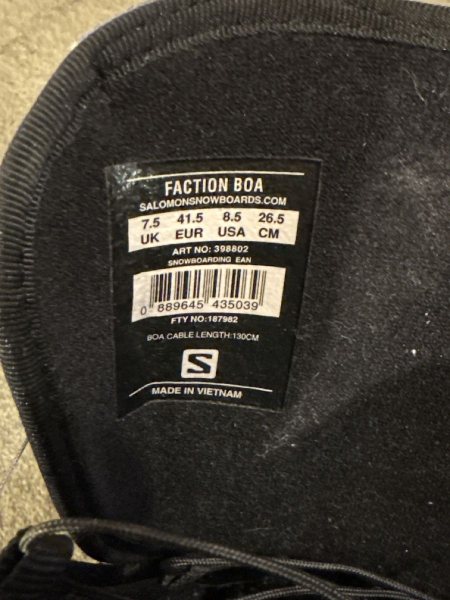 Salomon Scarpe da uomo: Snowboardschuhe Gr. 41,5, BOA Boots – Nuovo (secondo la descrizione) da Schliern b. Köniz venduto da amo_lln9 6