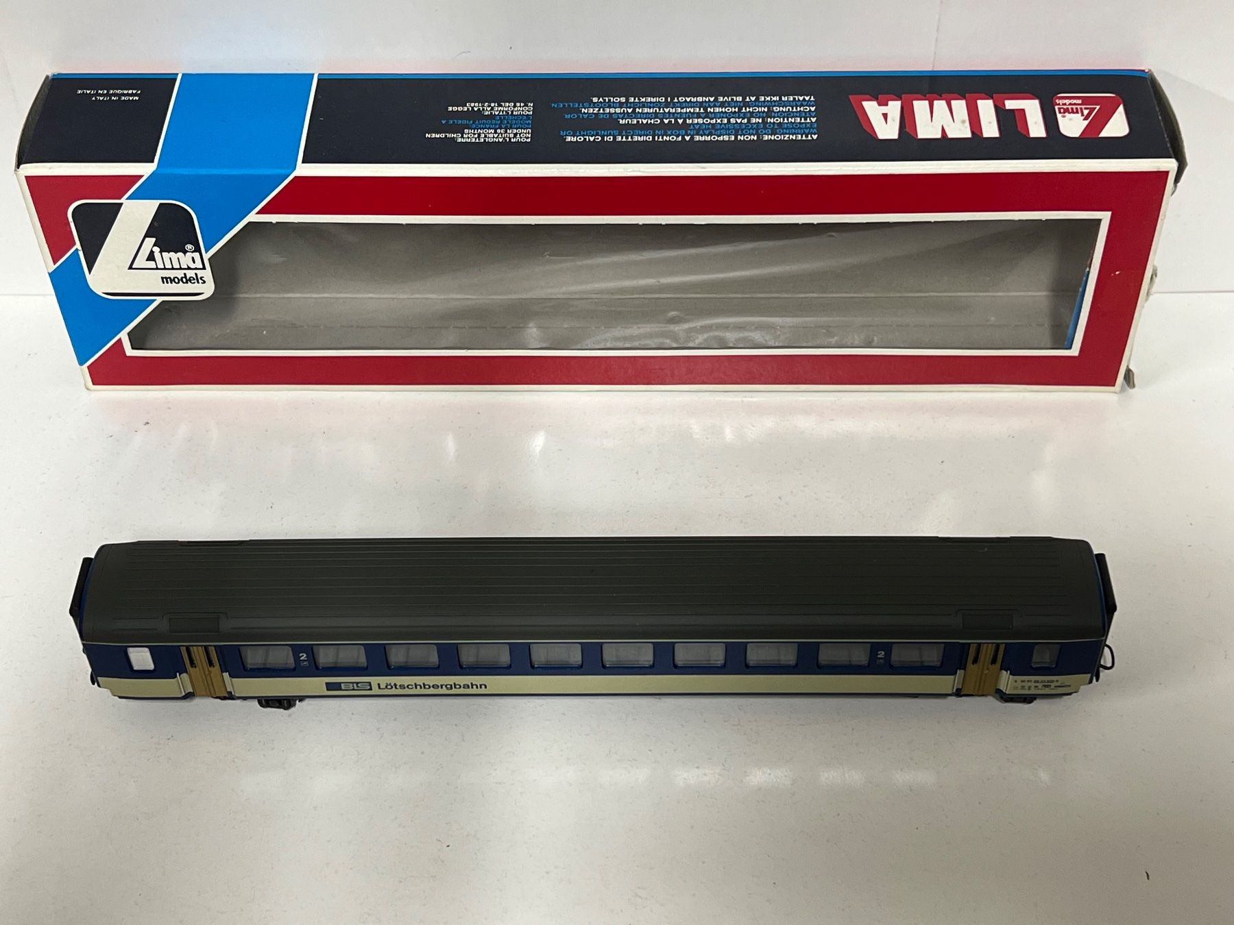 Lima Modellini di ferrovie: Lima 30 9296K BLS LÖTSCHBERGBAHN 2.Kl. H0 DC – Usato da Geroldswil venduto da TopTrain54 6
