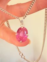 13,70CT Collier avec  CERTIFICATE- bijou romantique