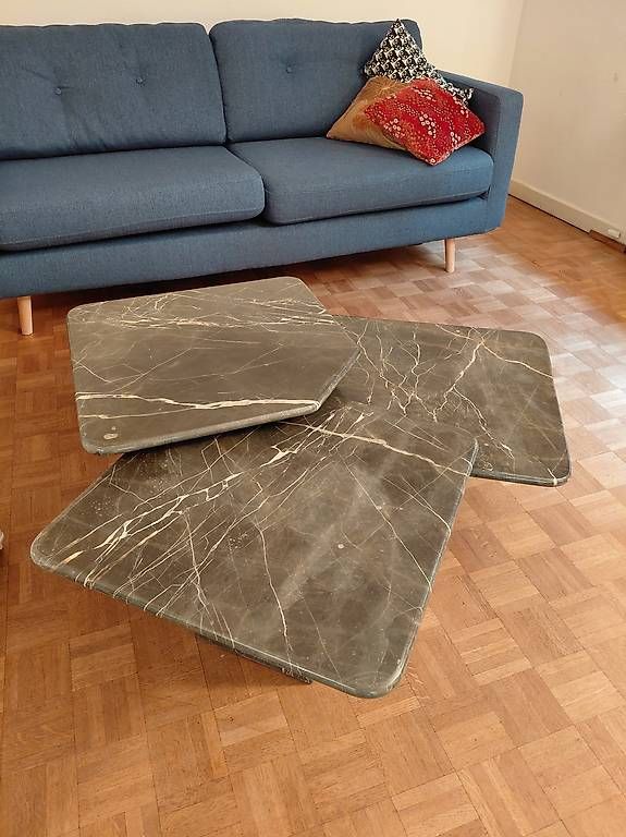 Set di tavolo e panche: Marmor Couchtisch Set 3 Stk. modern gebraucht – Usato da Binningen venduto da eli_rcf2