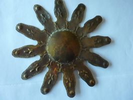 MESSING SONNE HEIMATWERK  16X16CM