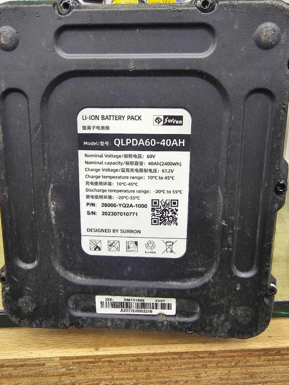Sur-Ron Batterie: Surron LightBee Akku 60V 40Ah 2400Wh – Usato da Döttingen venduto da DeniziusRR