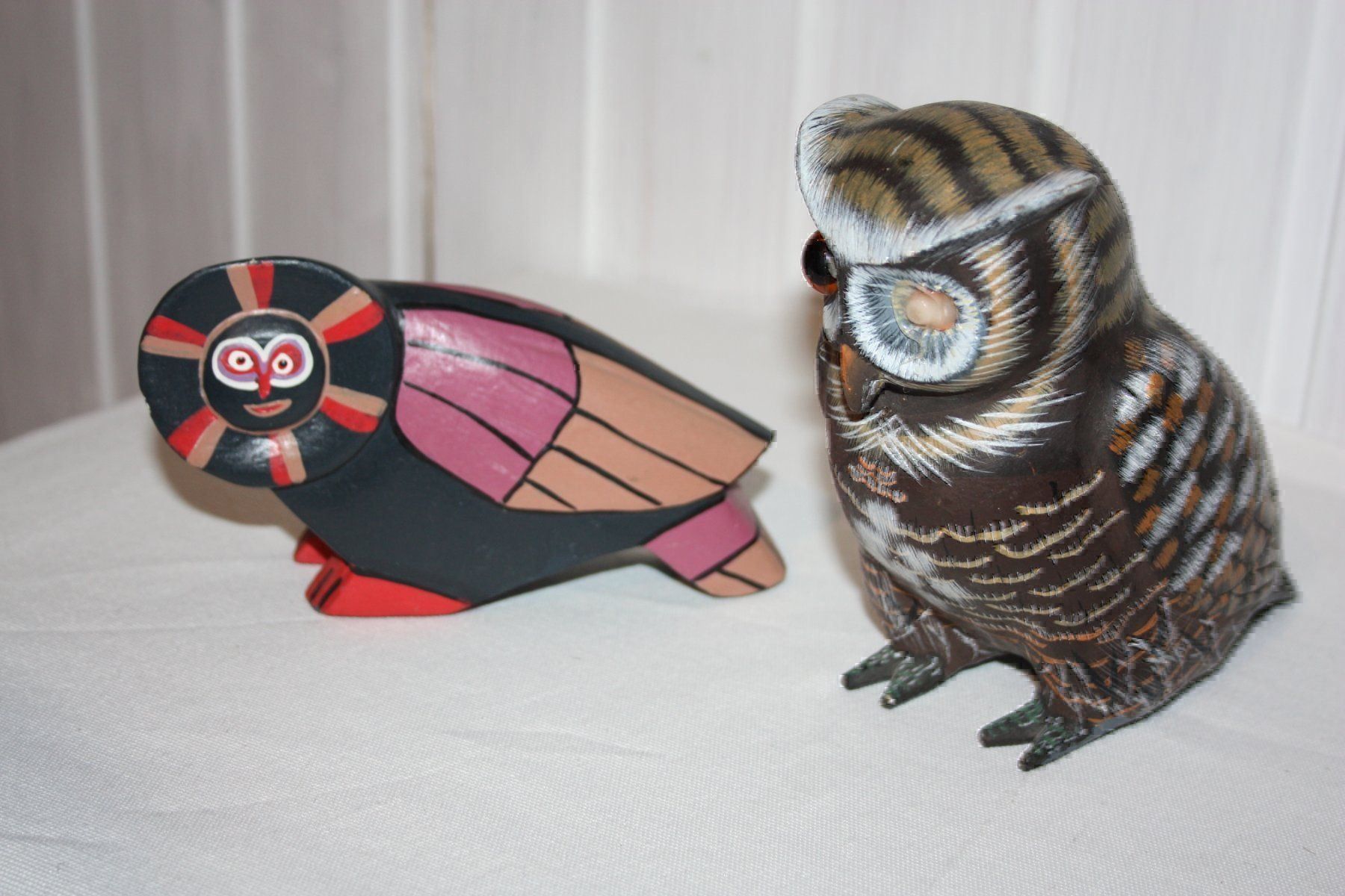 Statuette: 2 Eulen aus Holz – Usato da Oberwil BL venduto da Hesa41 1