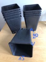Lot de 10 pots carrés 20x20x15cm jardinage semis