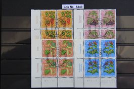 PJ 1976 Serie Viererblöcke mit Sonderstempel        Los 5440