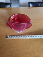 Glasschale rot handgefertigt Murano