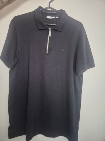 Polo Calvin Klein schwarz mit Reissverschluss Grösse S