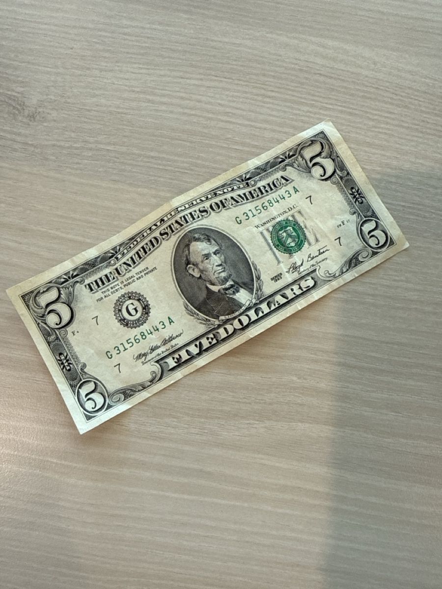 Banknoten: 5.- US Dollar 1993 – Gebraucht aus Basel von Principino31