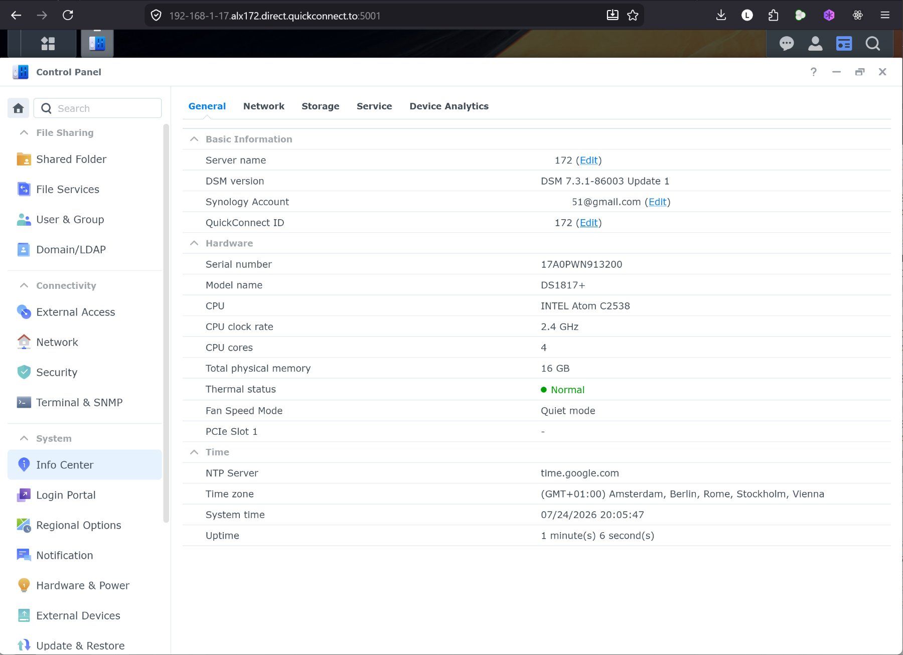 Synology Server: Synology Diskstation DS1817+ mit original 16GB RAM – Gebraucht aus Zürich von Lock5151 6