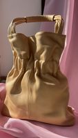 VINTAGE YELLOW BEIGE REAL LEATHER BAG BY FURLA