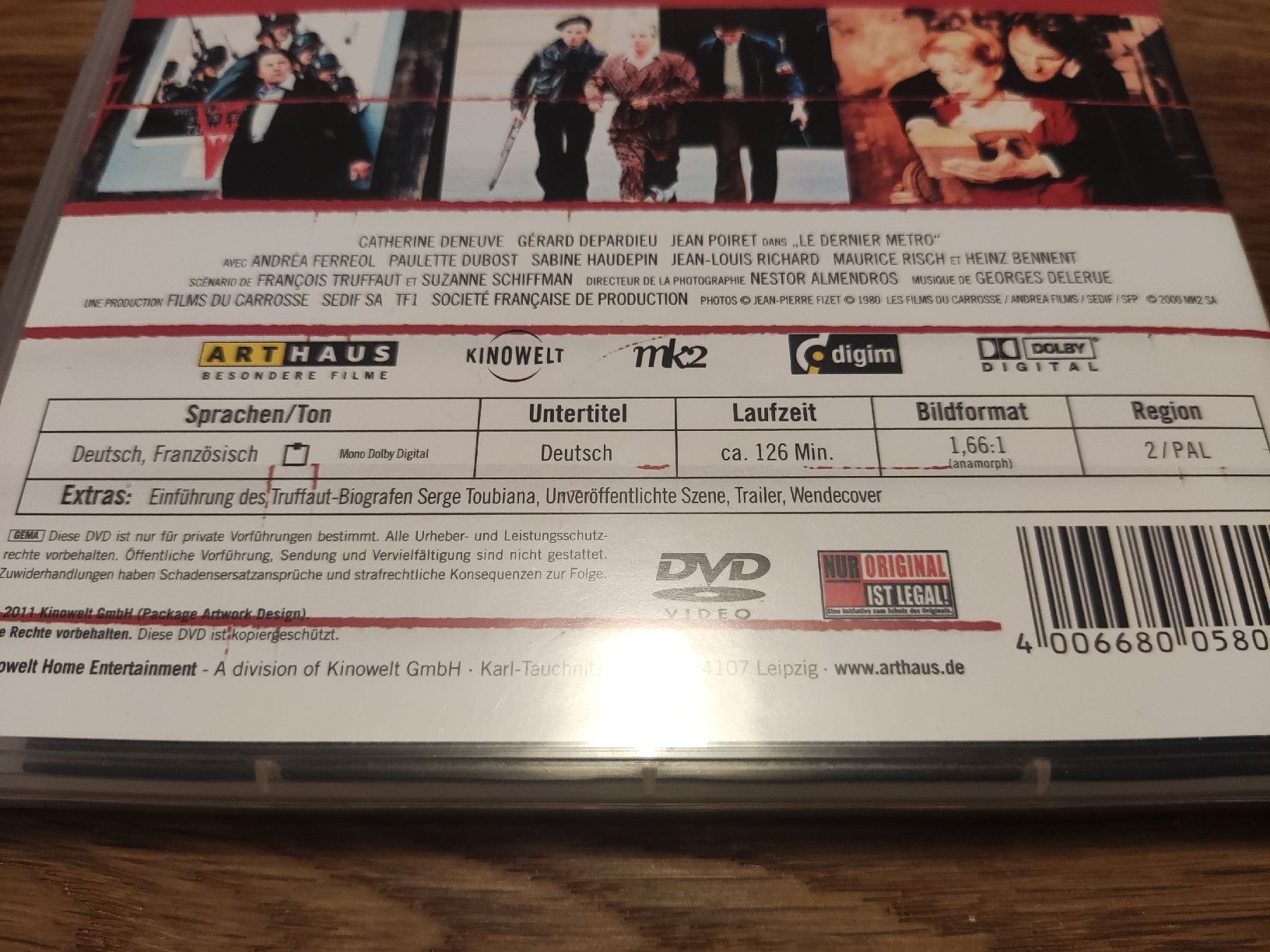 Alle DVDs: Die letzte Metro - Catherine Deneuve - (DVD) – Gebraucht aus Oberembrach von giu_7ksd 2