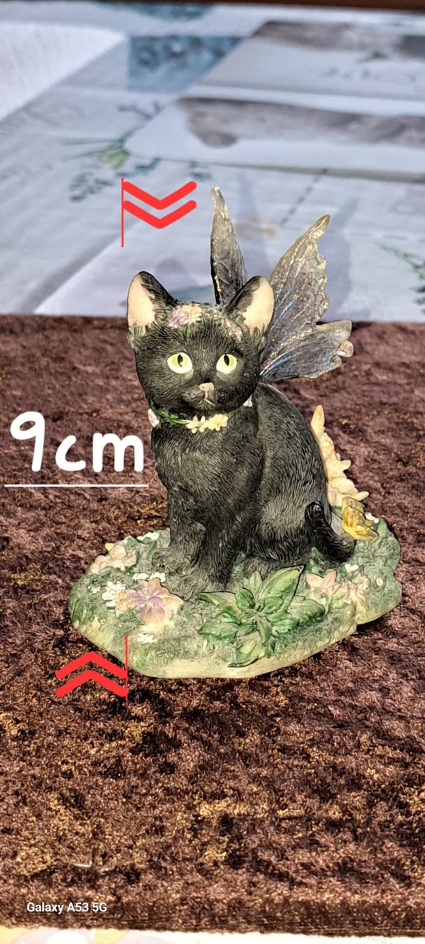 Statuette: Keramik Katze mit Flügeln – Usato da Plagne venduto da Reticulum01 1