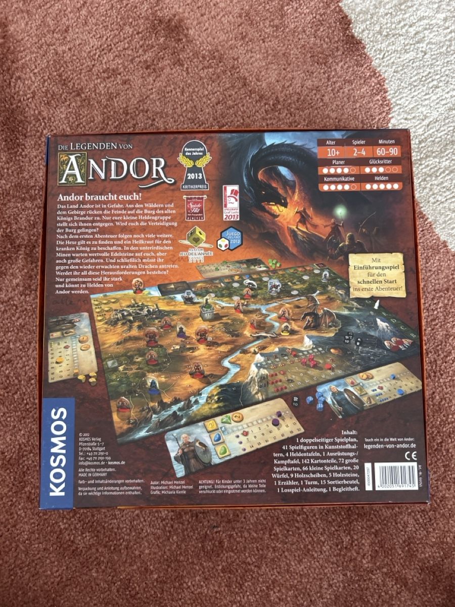 Kosmos Spiele: Brettspiel die Legenden von Andor – Gebraucht aus Winterthur von jin_nq2j 1